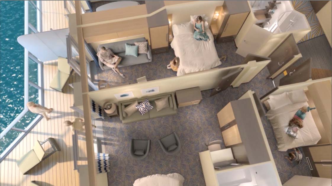 Ovation of the Seas - Okyanus Manzaralı Connected Balkonlu Kabin (BC)
